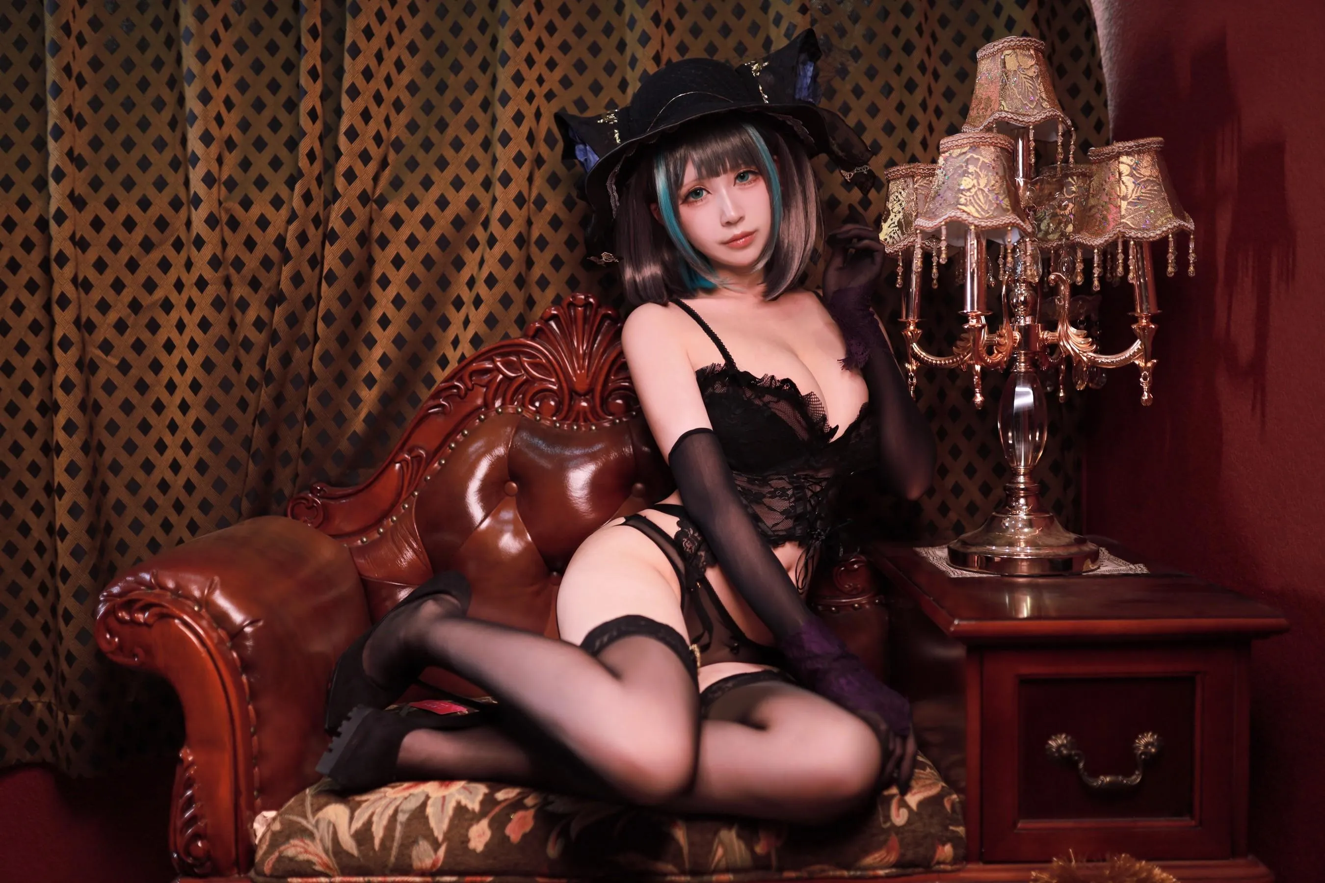 黑白御猫 – NO.07 柴郡旗袍 [37P]插图6